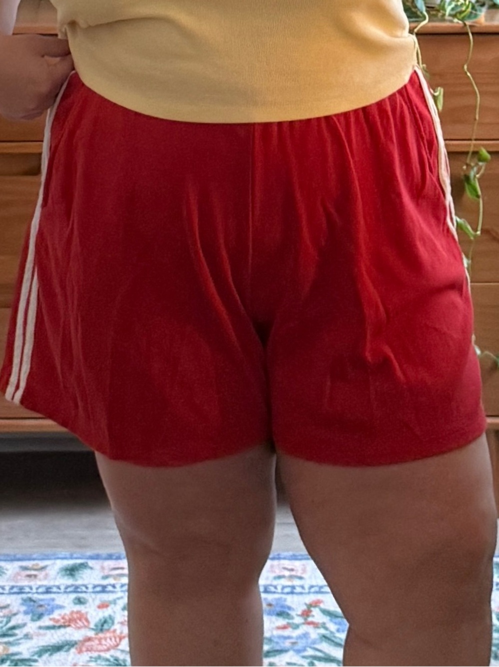 Old Navy red cotton track shorts